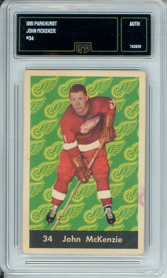1961 Parkhurst John McKenzie #34 Vintage Hockey Card GMA Authenticated