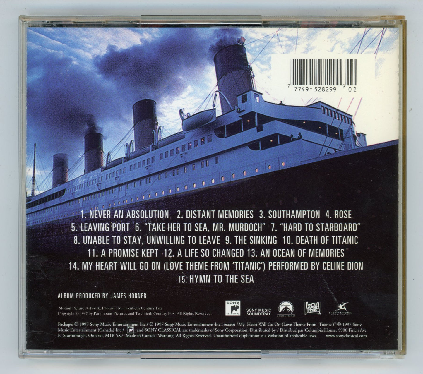 Titanic (1997) Motion Picture Soundtrack Vintage CD