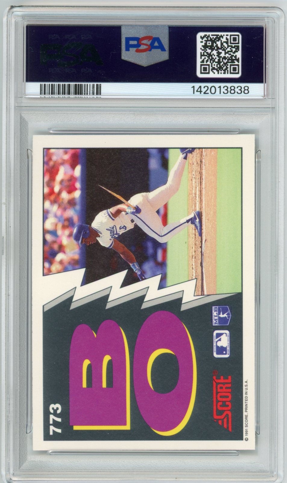1991 Score Jackson Graded Baseball "Bo Breaker" Card #773 PSA 9