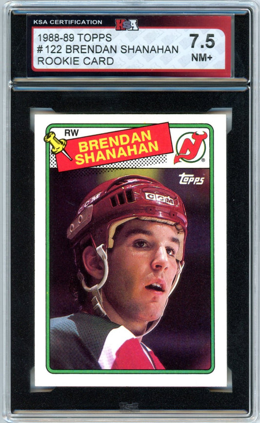 1988/89 Topps Brendan Shanahan #122 Graded Rookie Card KSA 7.5