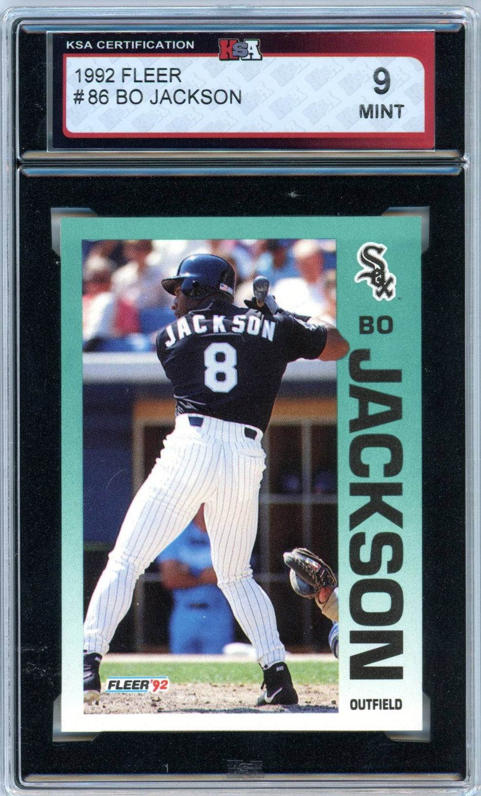 1992 Fleer Bo Jackson #86 Graded Baseball Card KSA 9