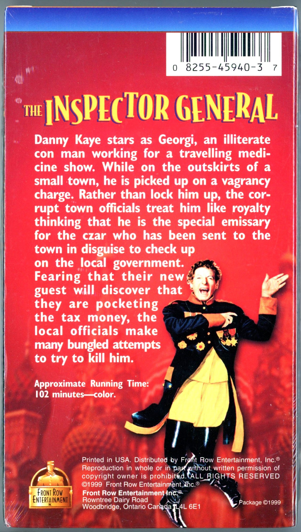 1999 The Inspector General (1949) Danny Kaye Vintage VHS Tape Sealed