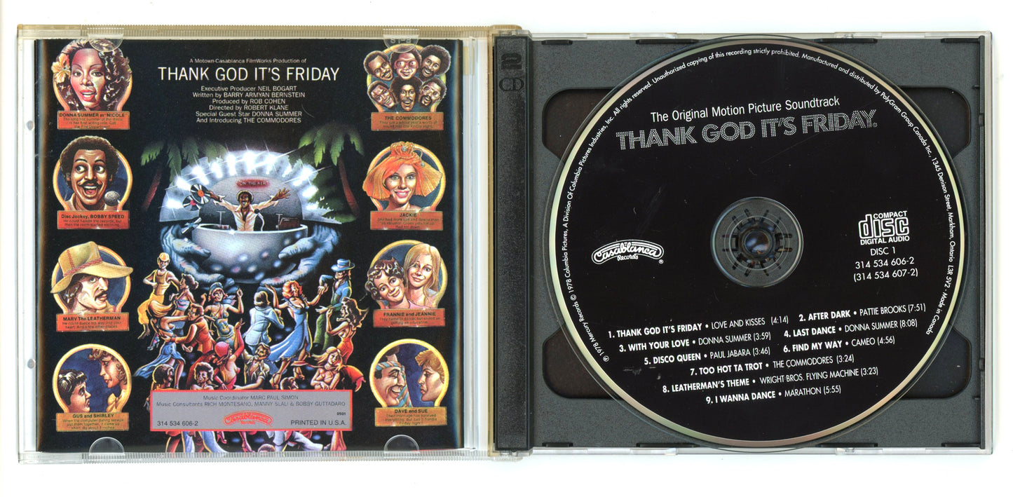 Thank God It's Friday (1978) Motion Picture Soundtrack Vintage CD 2-Disc Set