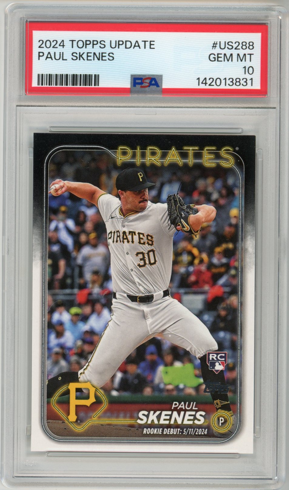 2024 Topps Update Paul Skenes Graded Rookie Card PSA 10
