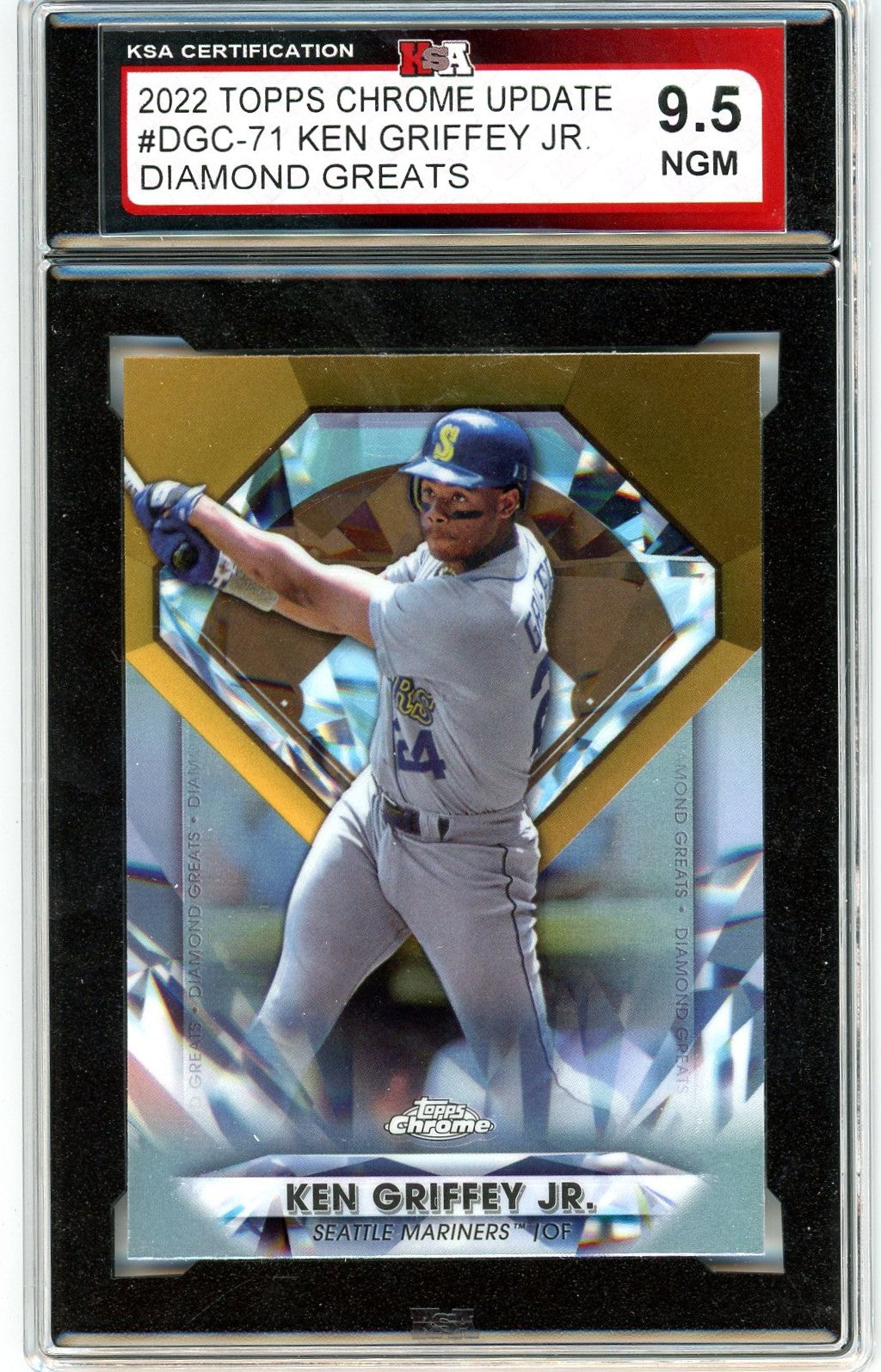 2022 Topps Chrome Update Ken Griffey Jr. Diamond Greats Graded Card KSA 9.5