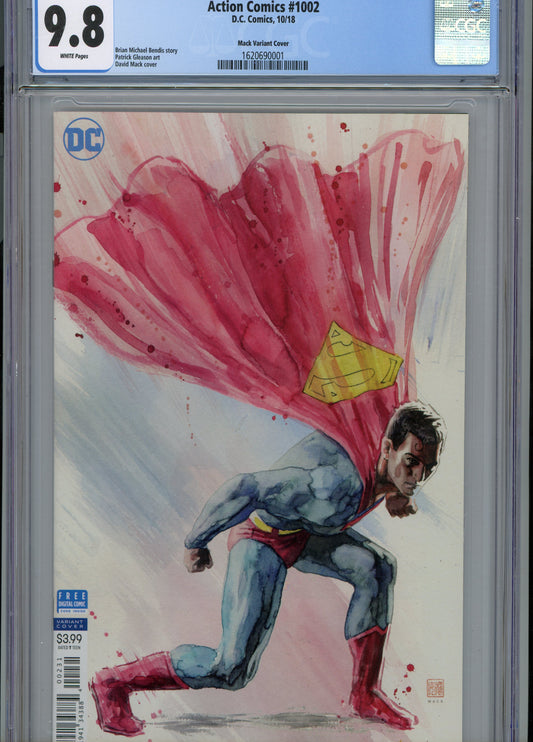 2018 Action Comics #1002 Graded Comic Book David Mack Cover CGC 9.8