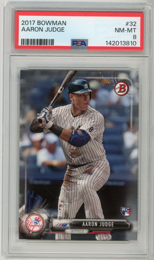 2017 Bowman Aaron Judge Graded Rookie Card #32 PSA 8