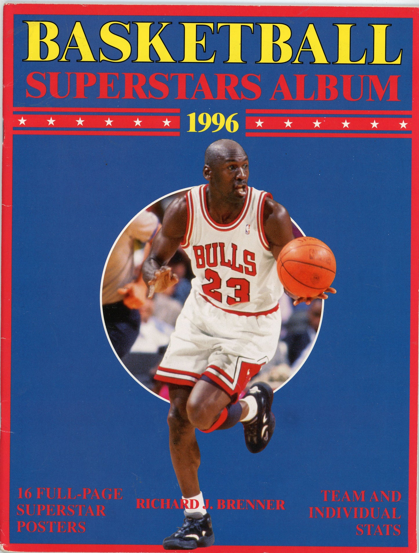 Rare 1996 Basketball Superstars Poster Album Michael Jordan Cover