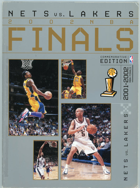 2001/02 NBA Finals Commemorative Program Nets Vs. Lakers Kobe Bryant