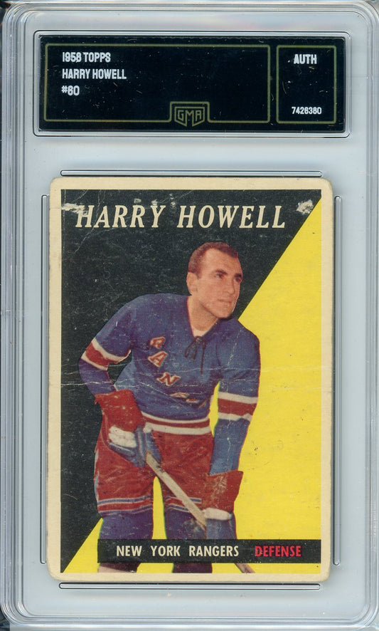 1958 Topps Harry Howell #60 Vintage Hockey Card GMA Authenticated