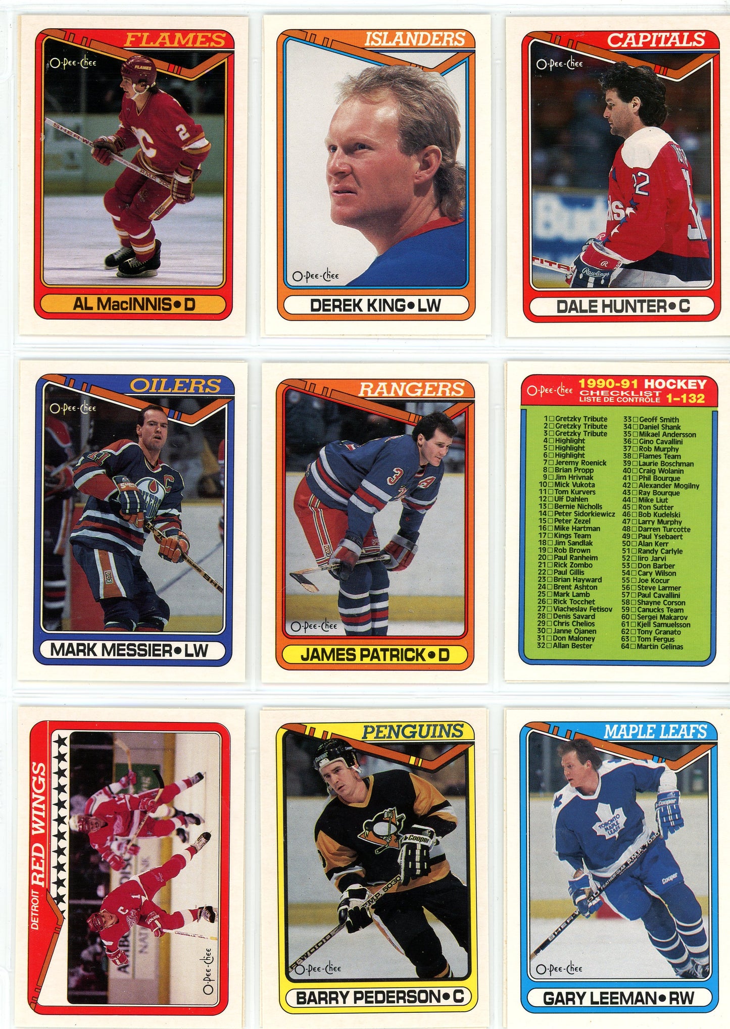 1990/91 OPC O-Pee-Chee NHL Hockey Card Complete Set + Russian Super Series Inserts (550 Cards)