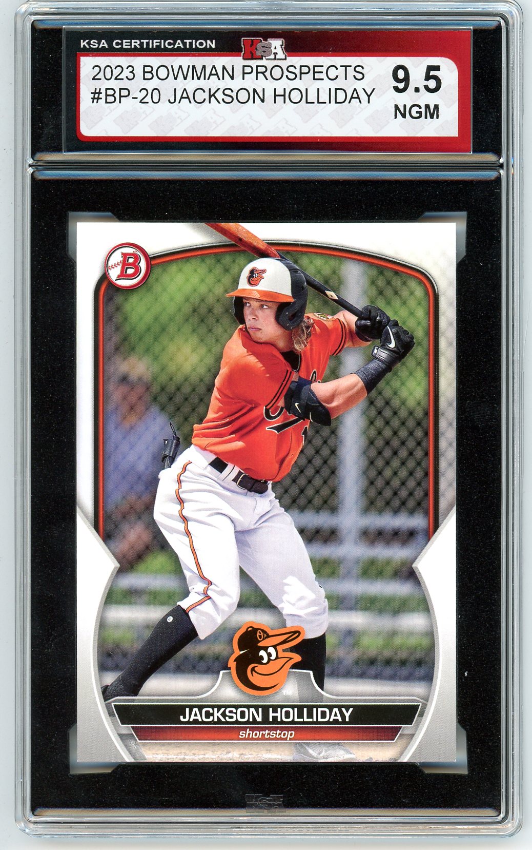 2023 Bowman Prospects Jackson Holliday Graded Card #BP-20 KSA 9.5