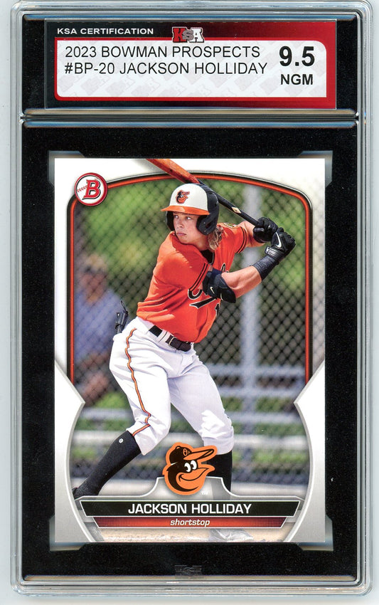 2023 Bowman Prospects Jackson Holliday Graded Card #BP-20 KSA 9.5