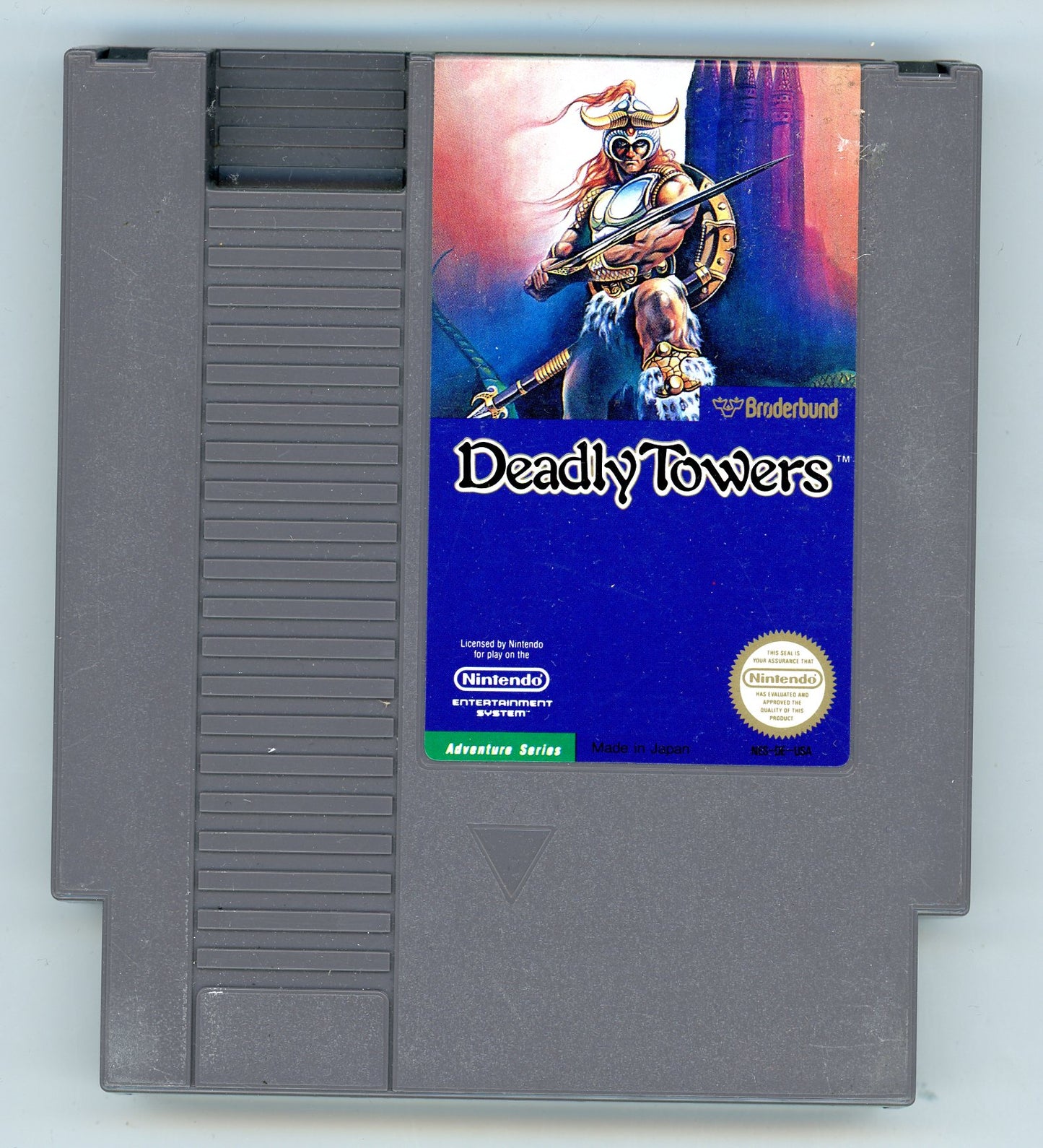 1986 Deadly Towers NES Video Game Cartridge