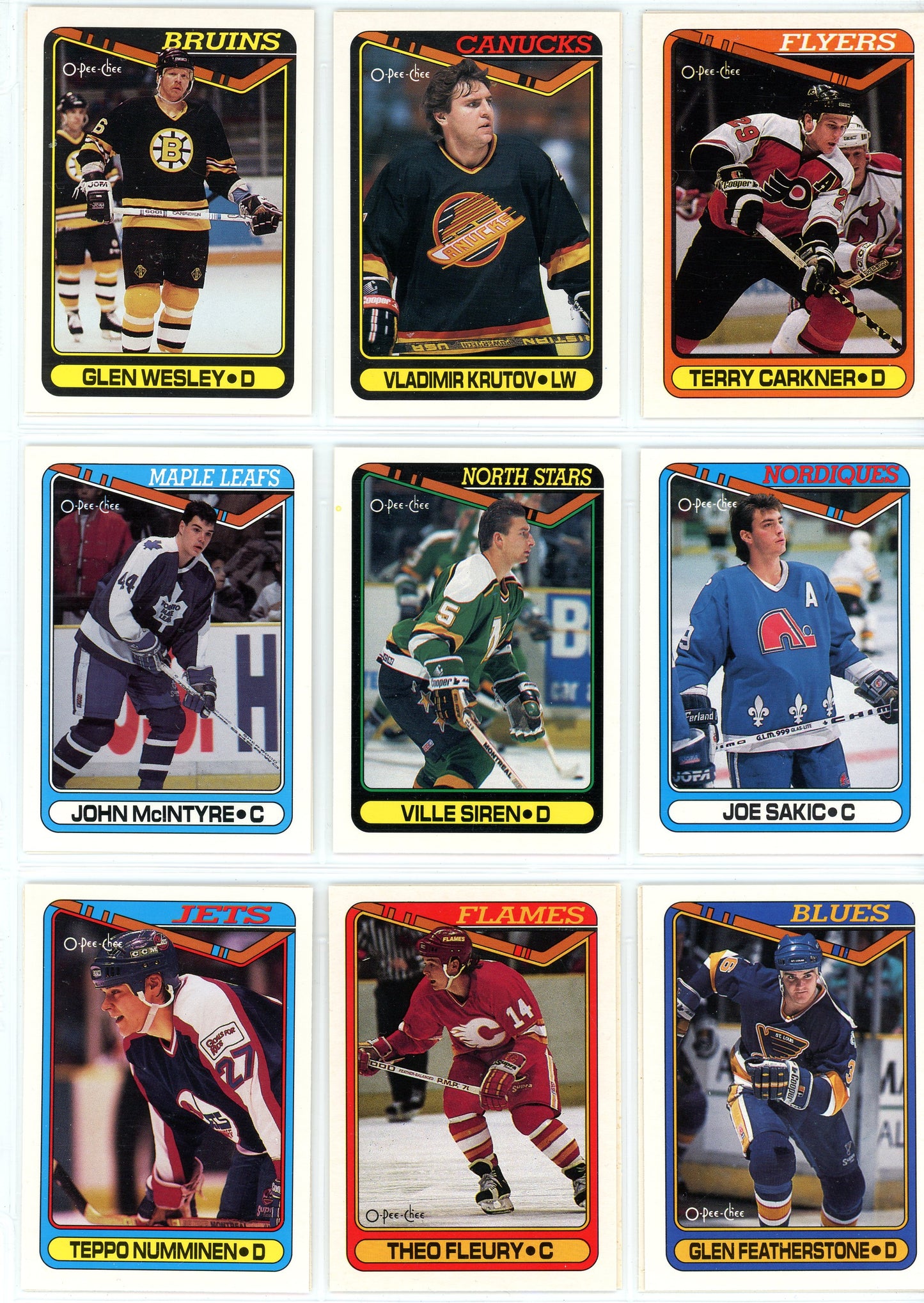 1990/91 OPC O-Pee-Chee NHL Hockey Card Complete Set + Russian Super Series Inserts (550 Cards)