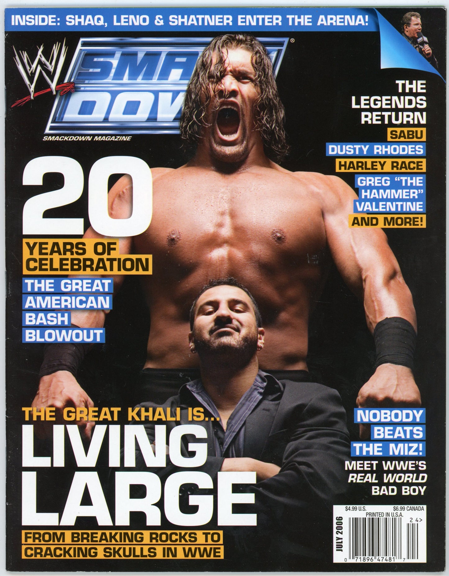 WWE SmackDown Vintage Wrestling Magazine (July 2006) The Great Khali Cover