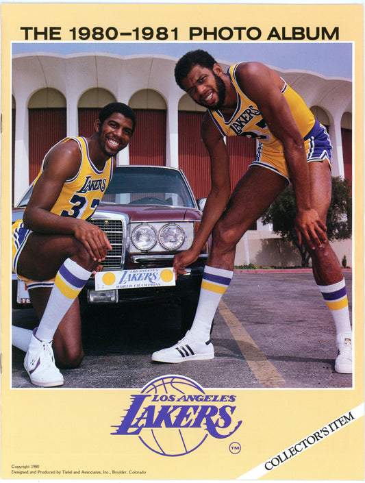 1980/81 Los Angeles Lakers Photo Album Sears Promo + Branded Envelope Magic Johnson Rookie *READ*