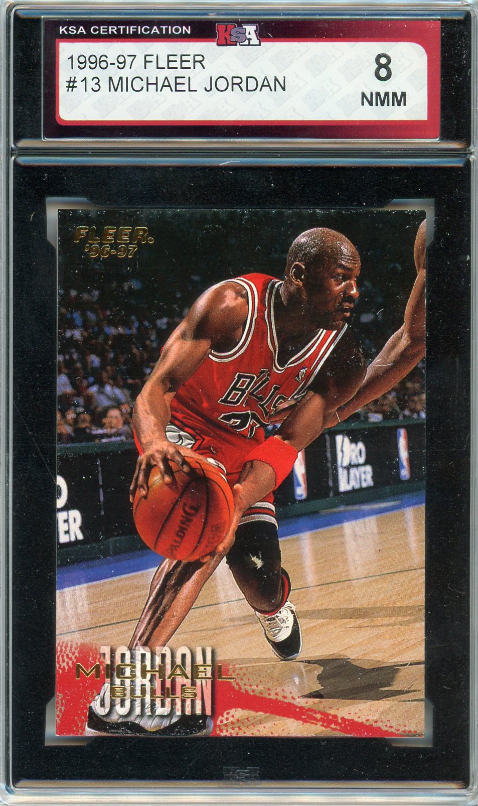 1996/97 Fleer Michael Jordan #13 Graded Card KSA 8