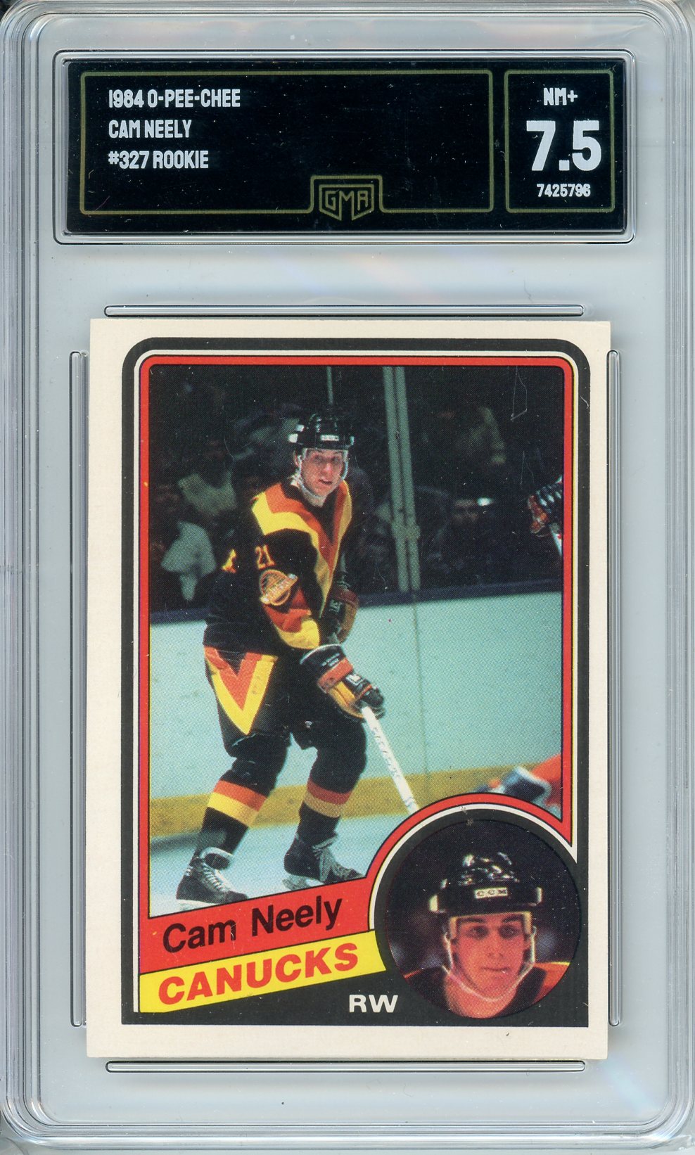 1984 OPC Cam Neely #327 Vintage Rookie Card GMA 7.5