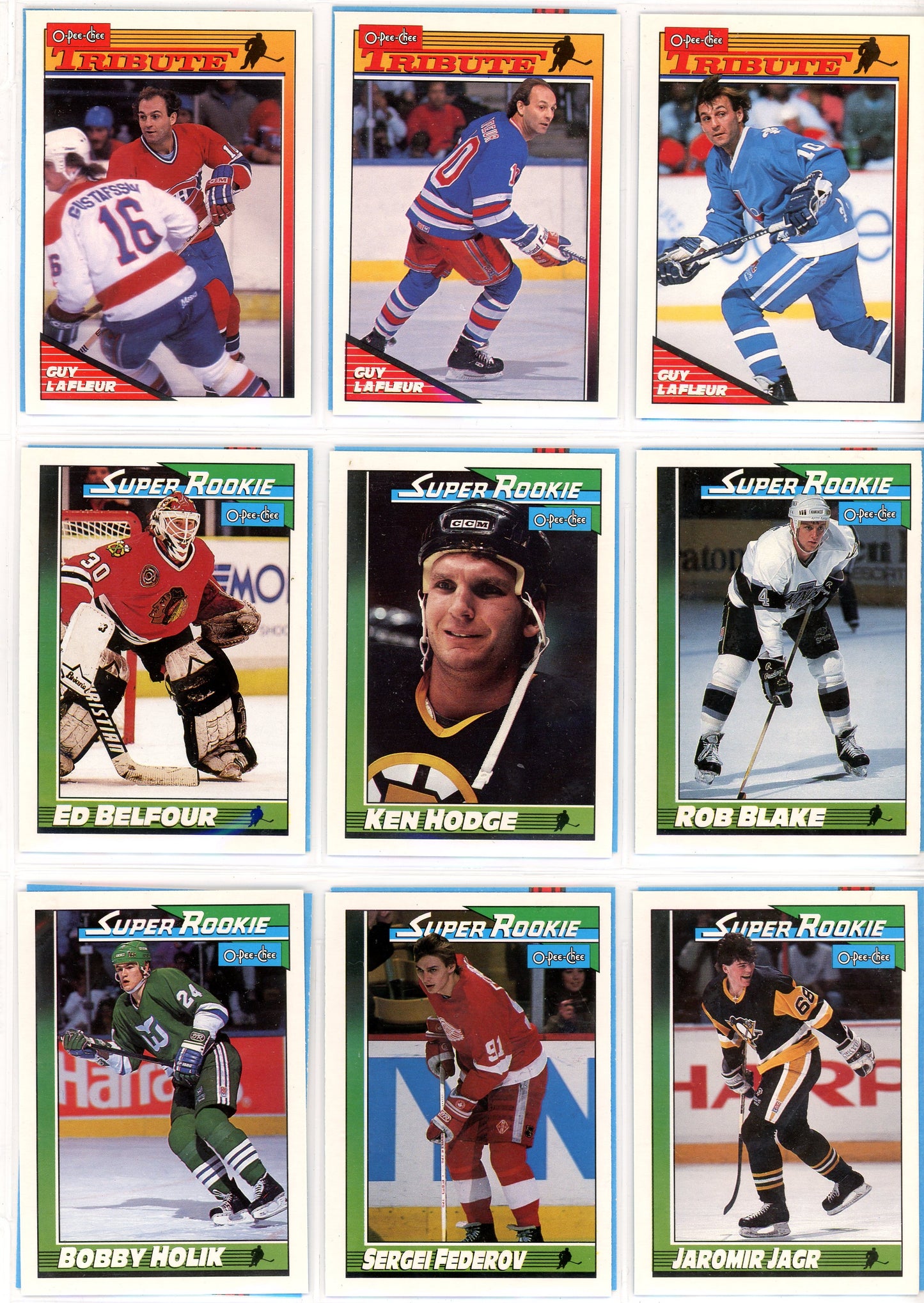 1991/92 OPC O-Pee-Chee NHL Hockey Card Master Set (593 Cards) San Jose Sharks, Russian Inserts