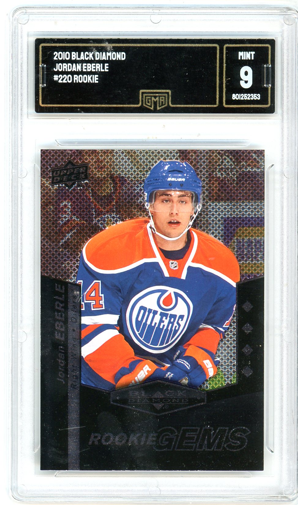 2010 Black Diamond Jordan Eberle Graded Rookie Card #220 GMA 9