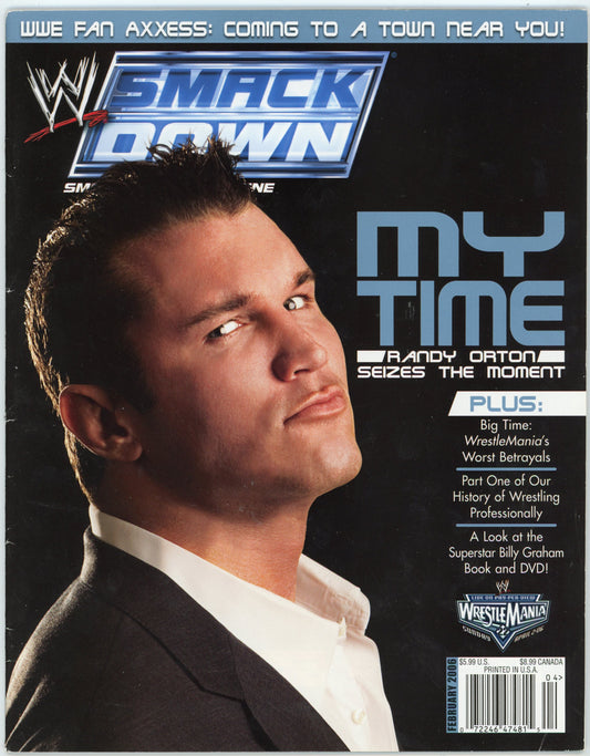 WWE SmackDown Vintage Wrestling Magazine (February 2006) Randy Orton Cover
