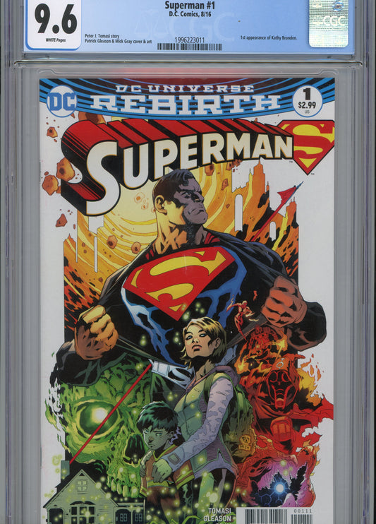 2016 Superman #1 Graded Comic Book Patrick Gleason & Mick Gray Cover CGC 9.6