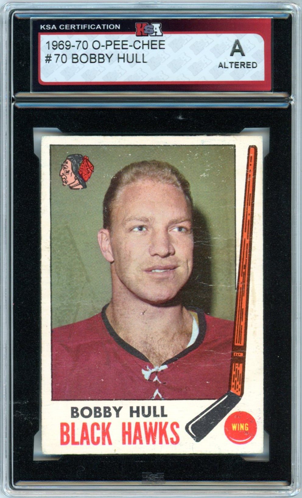 1969/70 OPC O-Pee-Chee Bobby Hull #70 Graded Hockey Card KSA Authentic