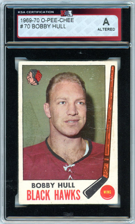 1969/70 OPC O-Pee-Chee Bobby Hull #70 Graded Hockey Card KSA Authentic