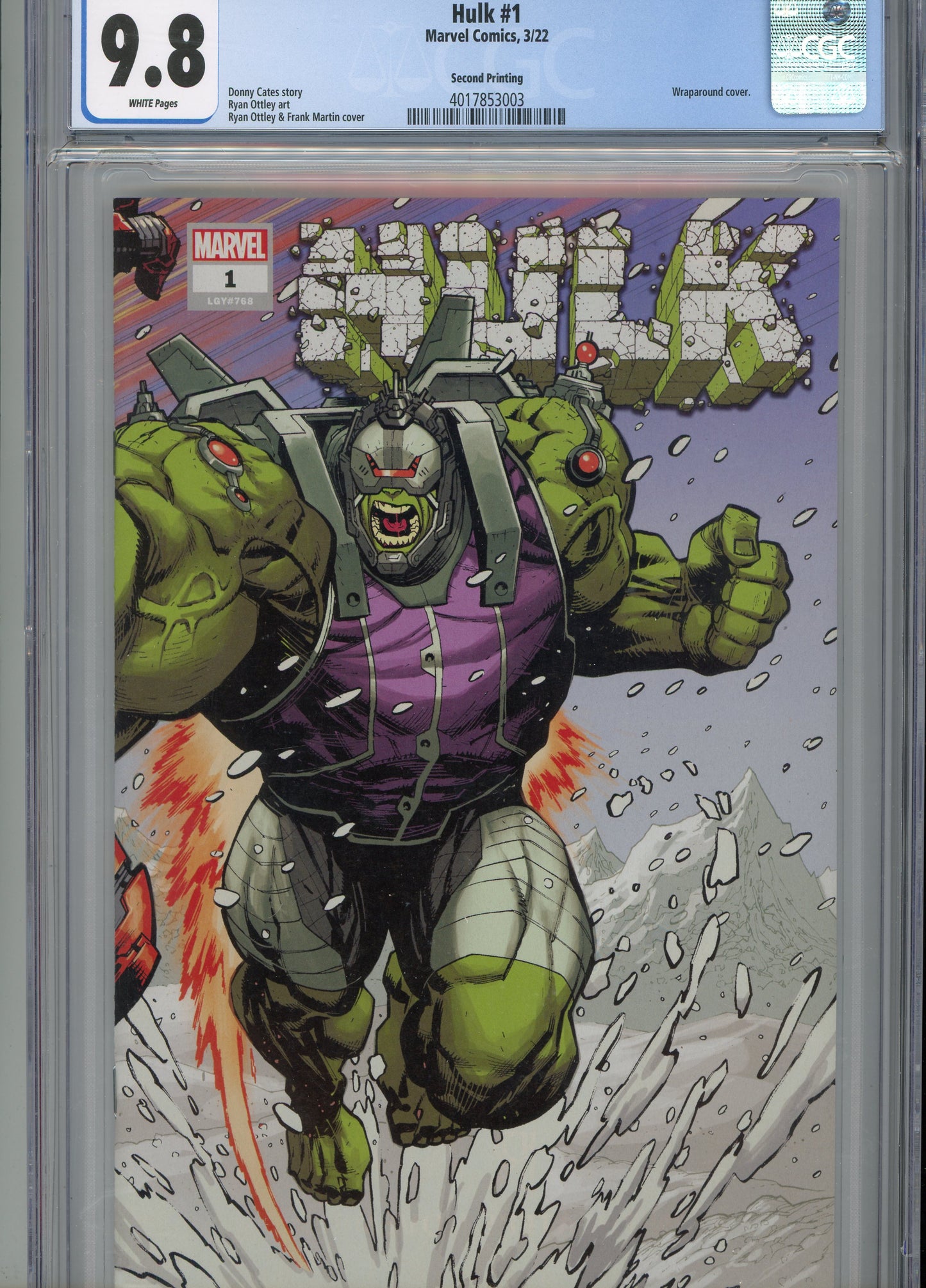 2022 Hulk #1 Graded Comic Book Ryan Ottley & Frank Martin Cover CGC 9.8