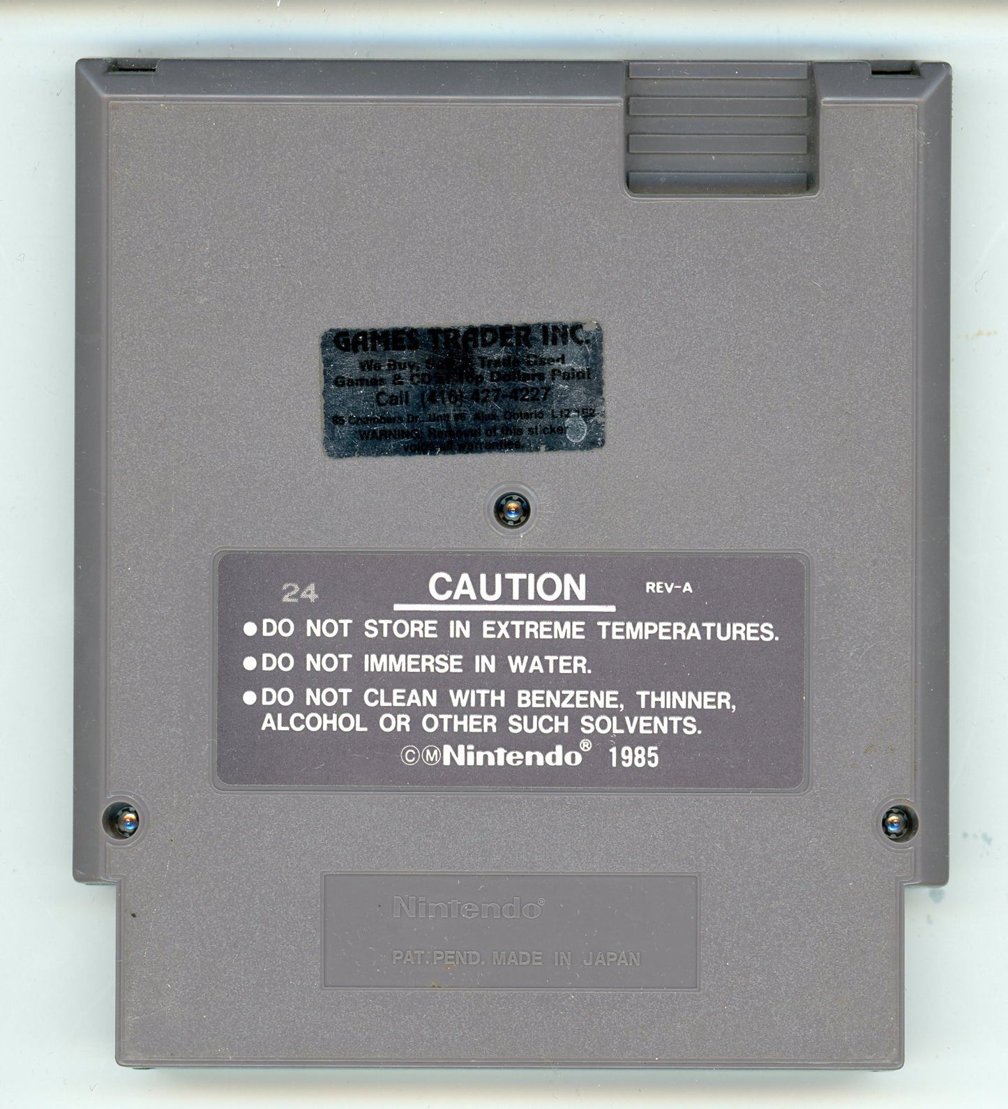 1985 Silent Service NES Video Game Cartridge