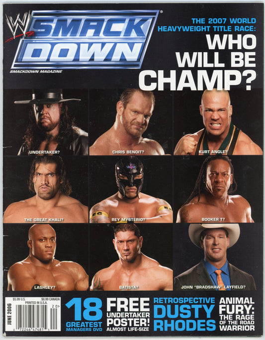 WWE SmackDown Vintage Wrestling Magazine (June 2006) 2007 World Heavyweight Title Issue