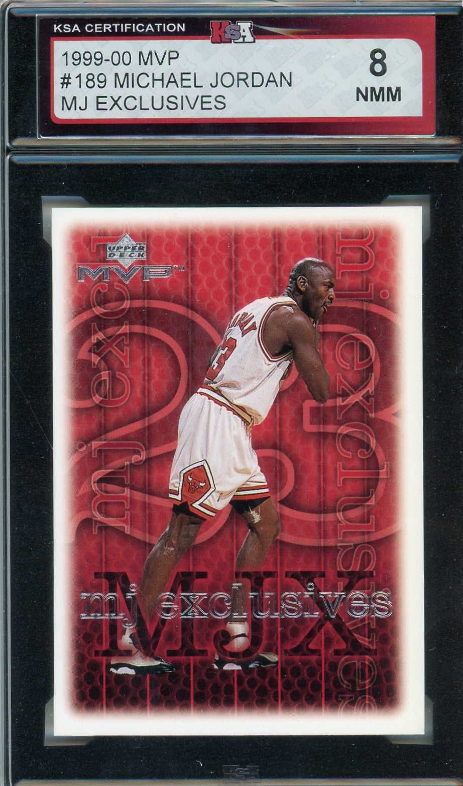 1999/00 UD MVP MJX Michael Jordan Graded Card #189 KSA 8