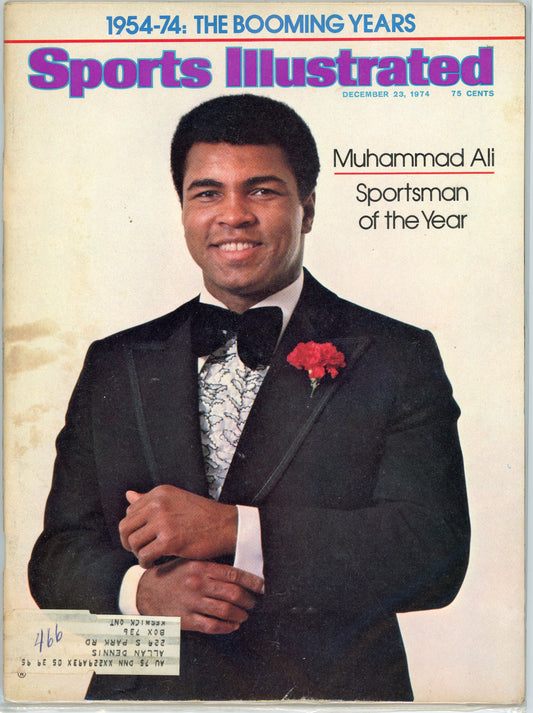 Vintage Sports Illustrated Magazine (December, 1974) Muhammad Ali Sportsman of the Year