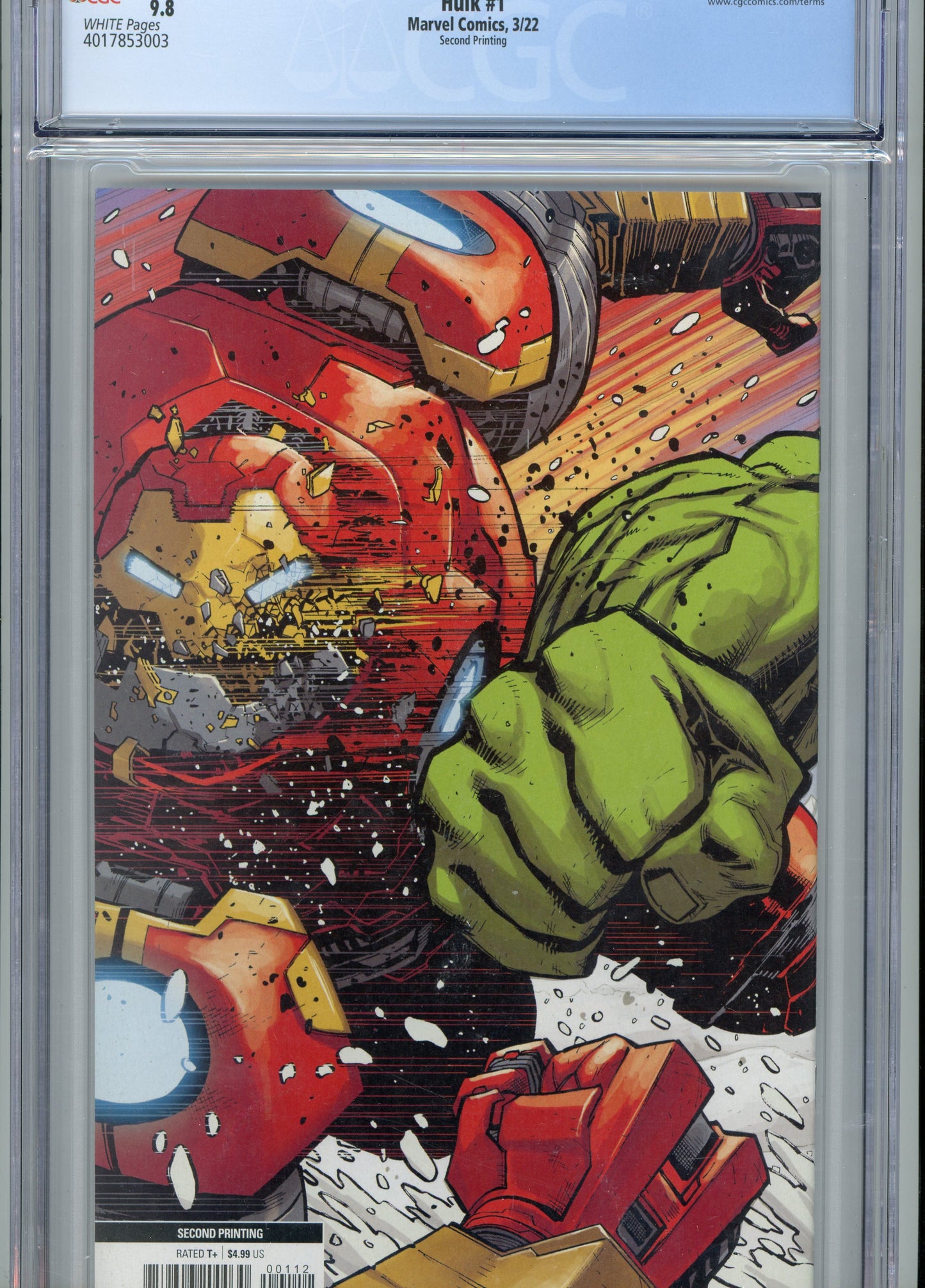 2022 Hulk #1 Graded Comic Book Ryan Ottley & Frank Martin Cover CGC 9.8