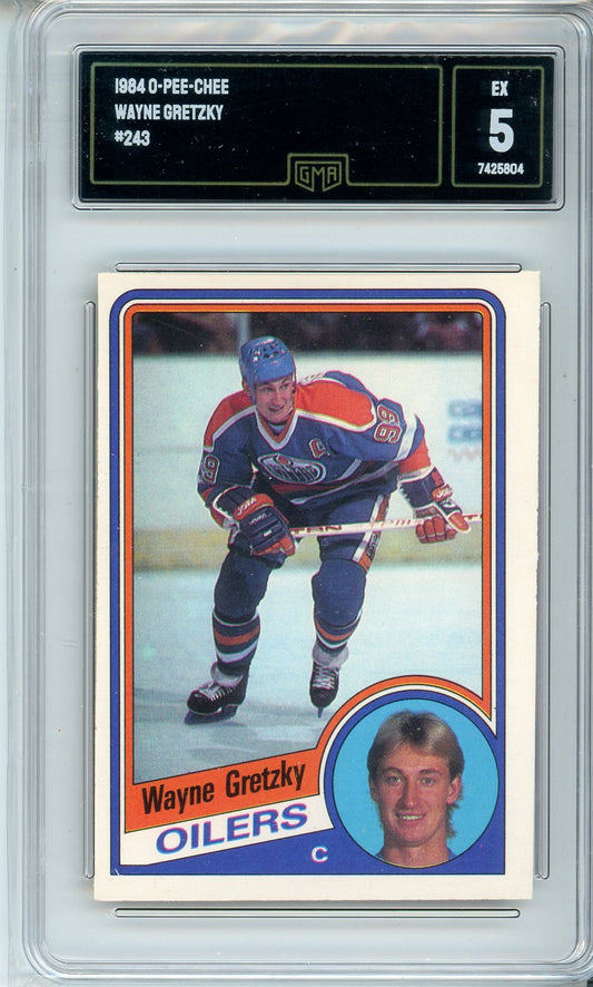 1984 OPC Wayne Gretzky #243 Vintage Hockey Card GMA 5