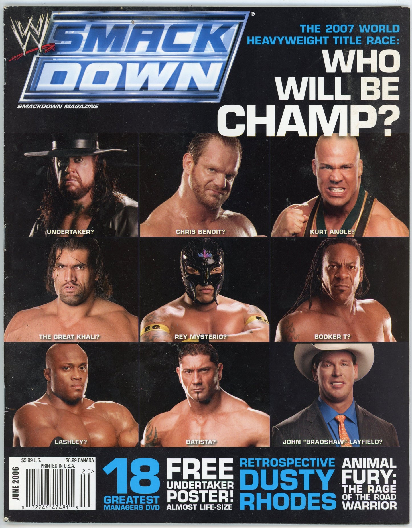 WWE Smackdown Wrestling Magazine (June 2006) 2007 World Heavyweight Title Issue