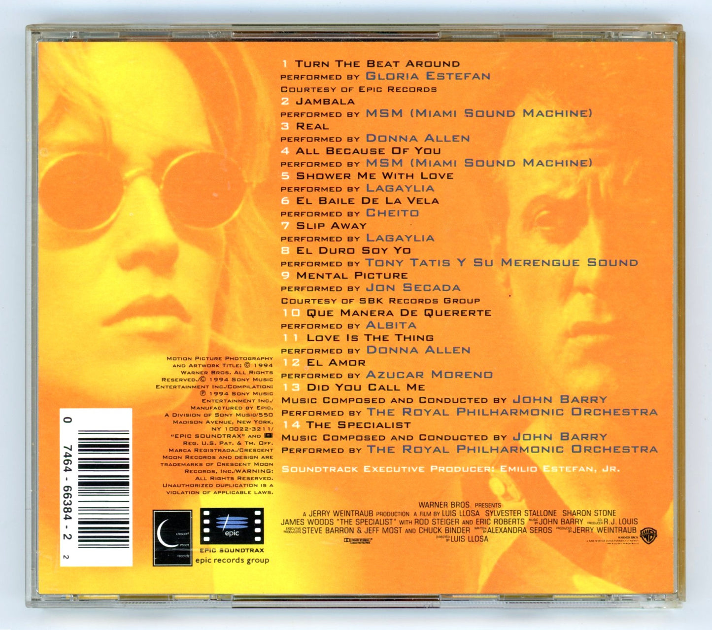 The Specialist (1994) Motion Picture Soundtrack Vintage CD