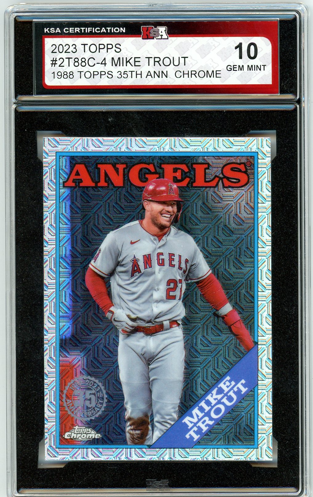 2023 Topps Mike Trout Graded Card #2T88C-4 KSA 10