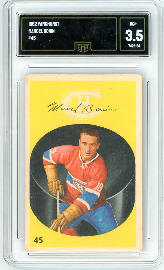 1962 Parkhurst Marcel Bonin Graded Card #45 GMA 3.5