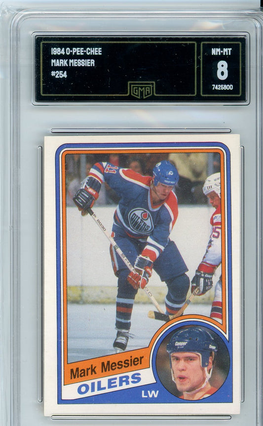 1984 OPC Mark Messier #254 Graded Hockey Card GMA 8