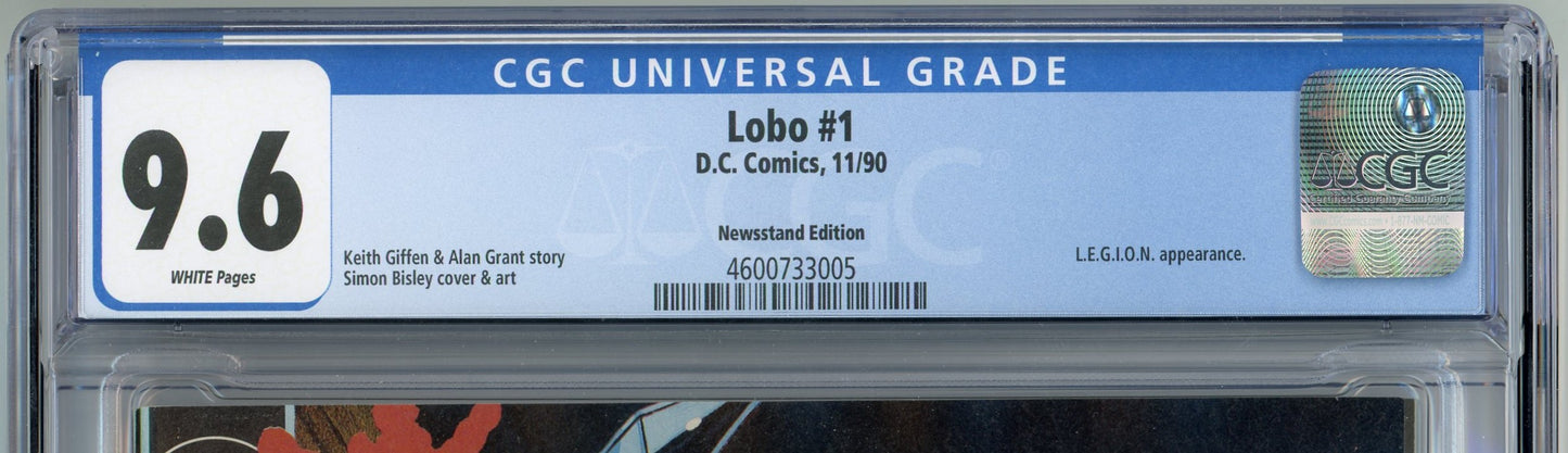 1990 D.C. Lobo #1 Graded Comic Book CGC 9.6