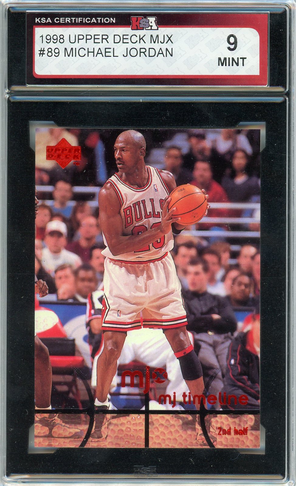 1998 Upper Deck MJX Michael Jordan Graded Card #89 KSA 9