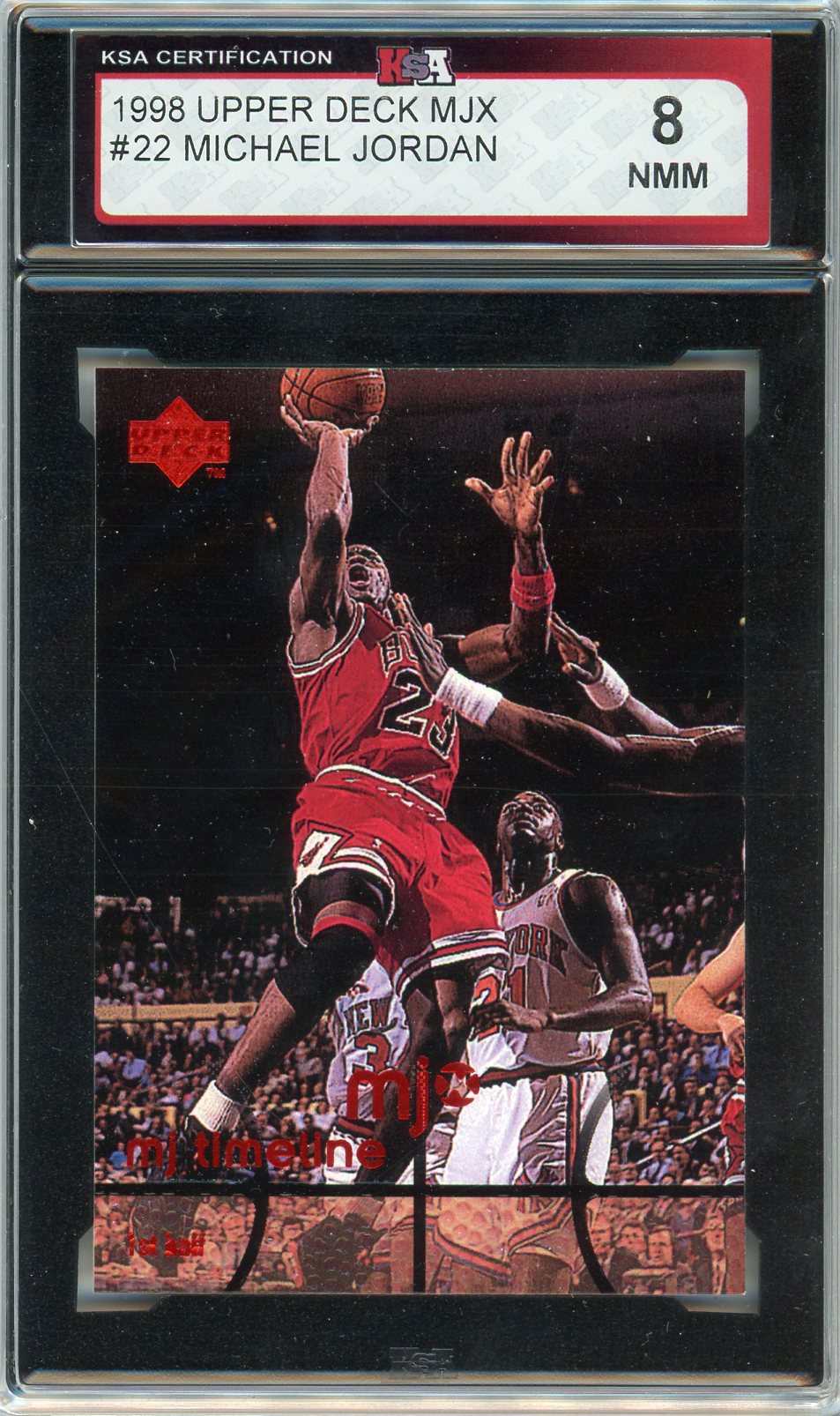 1998 Upper Deck MJX Michael Jordan Graded Card #22 KSA 8