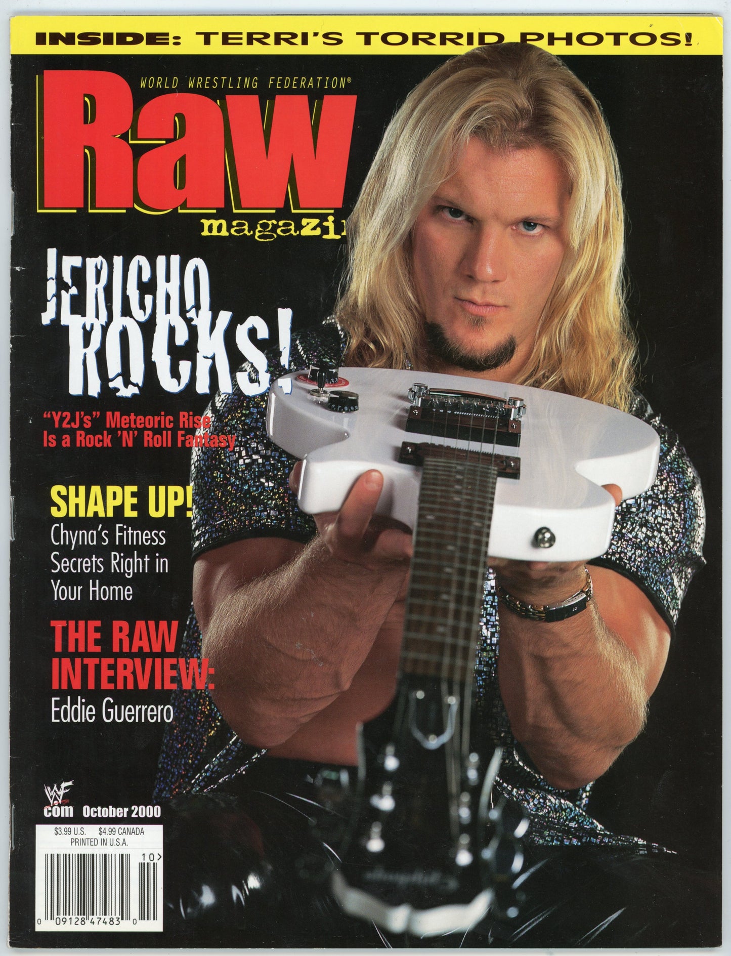 WWF WWE Raw Wrestling Magazine (October 2000) Chris Jericho Cover