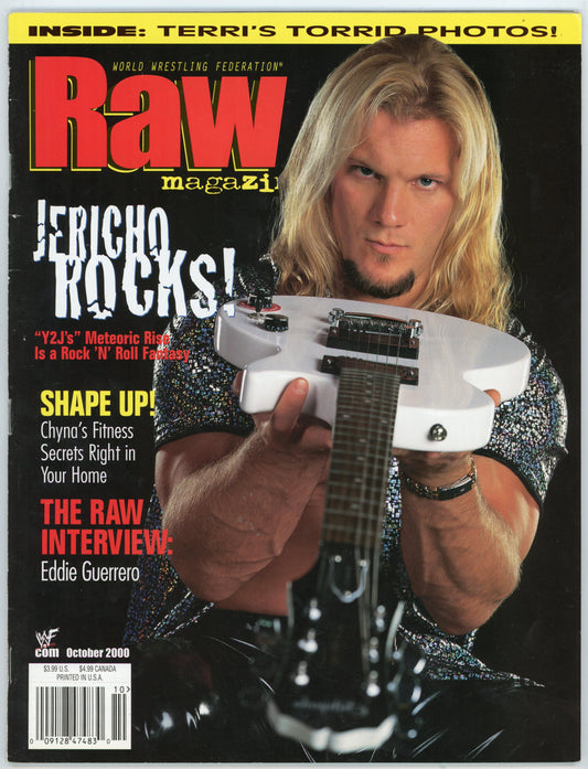 WWF WWE Raw Wrestling Magazine (October 2000) Chris Jericho Cover