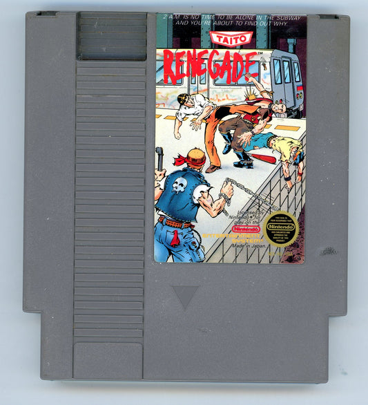 1988 Renegade (Nekketsu Kōha Kunio-kun) NES Video Game Cartridge