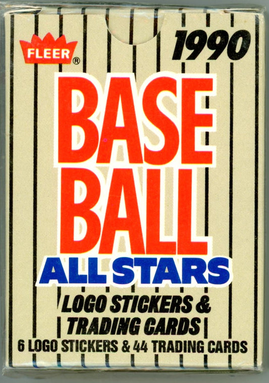 1990 Fleer MLB Baseball All Stars Logo Sticker & Trading Card Set (44 Cards) Sealed