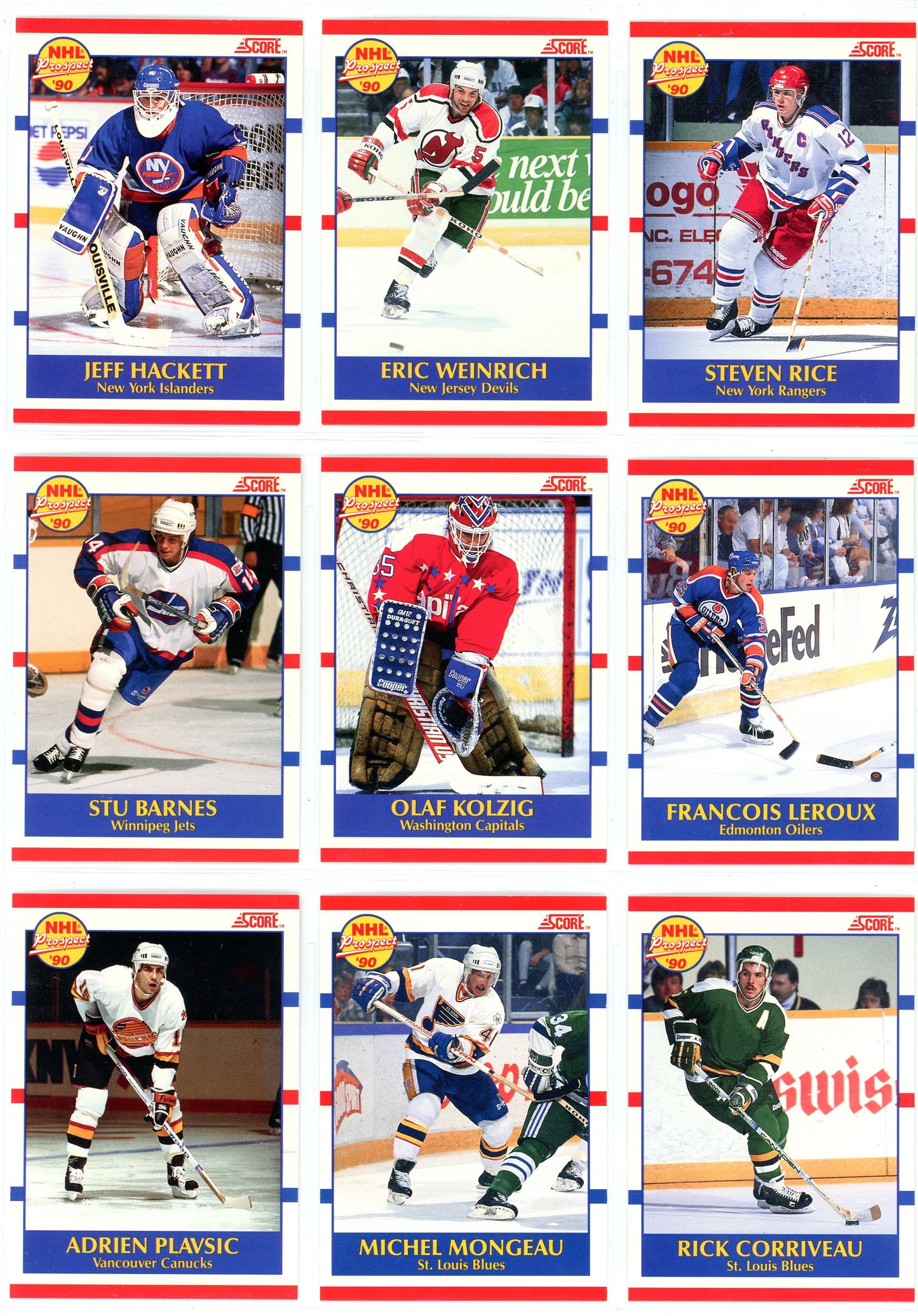 1990/91 Score Canadian Hockey Card Master Set With Bonus (598 Cards) Bilingual