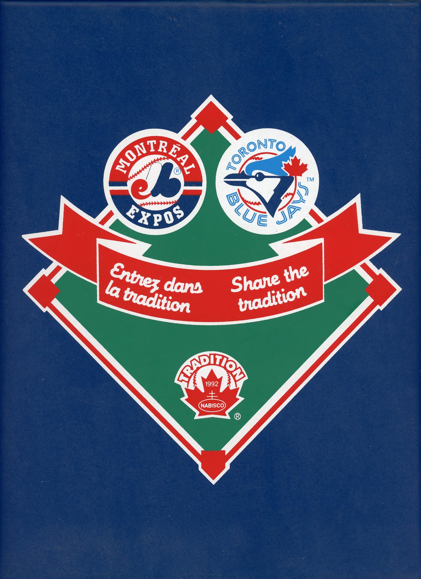 1992 Nabisco Canada Tradition Montreal Expos Toronto Blue Jays Baseball Complete Set in Branded Binder (36 Cards)